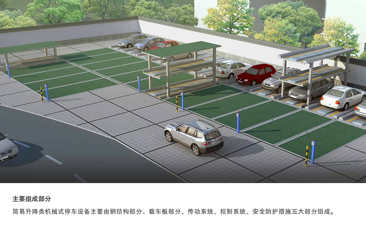 重慶成都PJS2D1正一負一地坑簡易升降立體停車設(shè)備主要組成部分.jpg